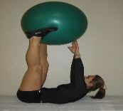 ball push crunches