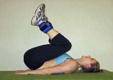 reverse crunches with ankle weights