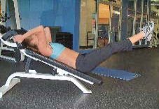 decline bench leg raises