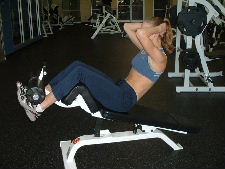 incline sit ups