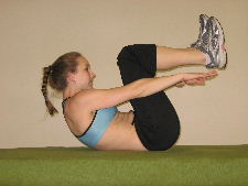 heel touch ab crunches
