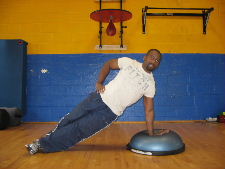 bosu ball side plank exercise