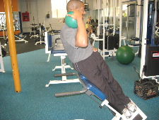 medicine ball side bends