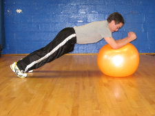 stability ball forward rolls