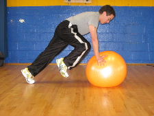 stability ball knee ins