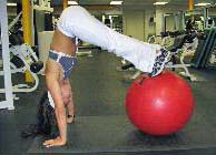 stability ball ab exercise