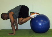 stability ball ab exercise