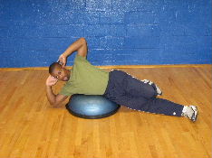 bosu ball side crunches
