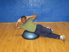 bosu ball side crunches