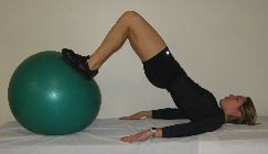 exercise ball bridges, butt exercises