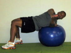 russian twist on a stability ball for abs