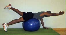 lower back exercise on the ball