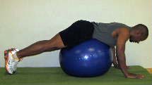 low back exercises on the ball