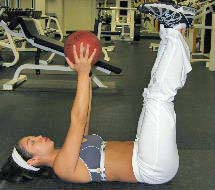 medicine ball crunches for abs