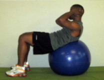 ball crunches abdominal exercise