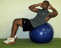 oblique crunches on the ball