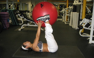 swiss ball ab exercise