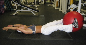 swiss ball abdominal exercise