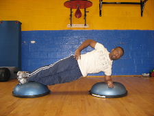 bosu ball side planks