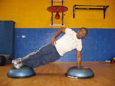 bosu ball side planks