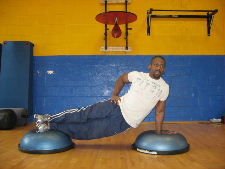 bosu ball side planks