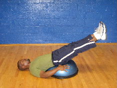 bosu ball leg raises