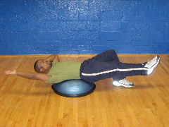 bosu ball leg raises