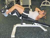 incline crunches