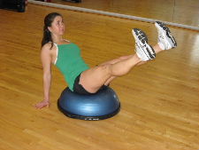 scissors on a bosu ball