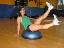 bosu ball flutter kicks