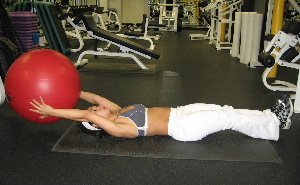 swiss ball abdominal exercise